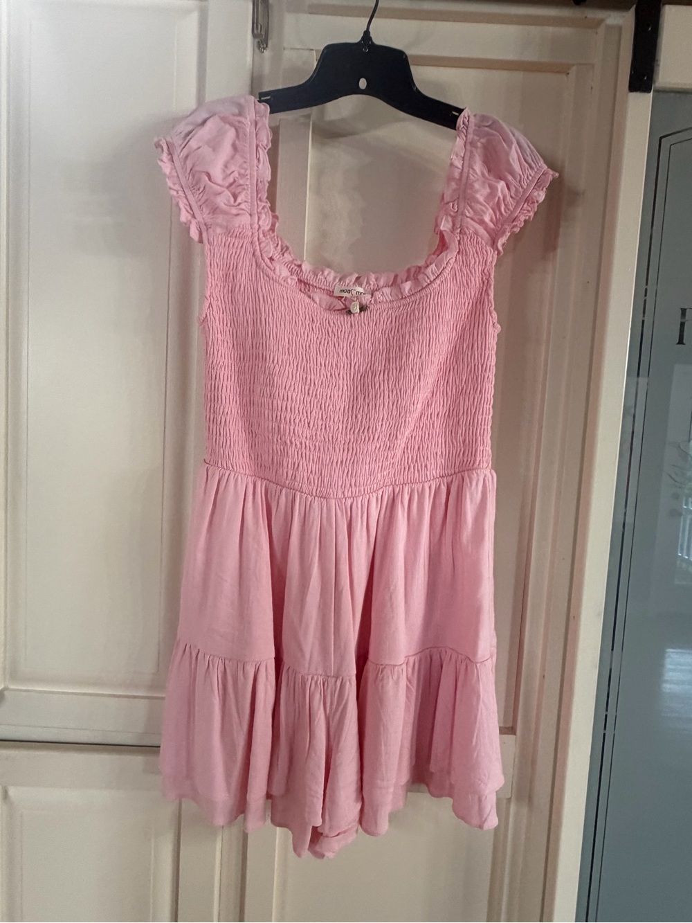 Moa Moa Soft Pink Ruffle Tiered Smocked skirts